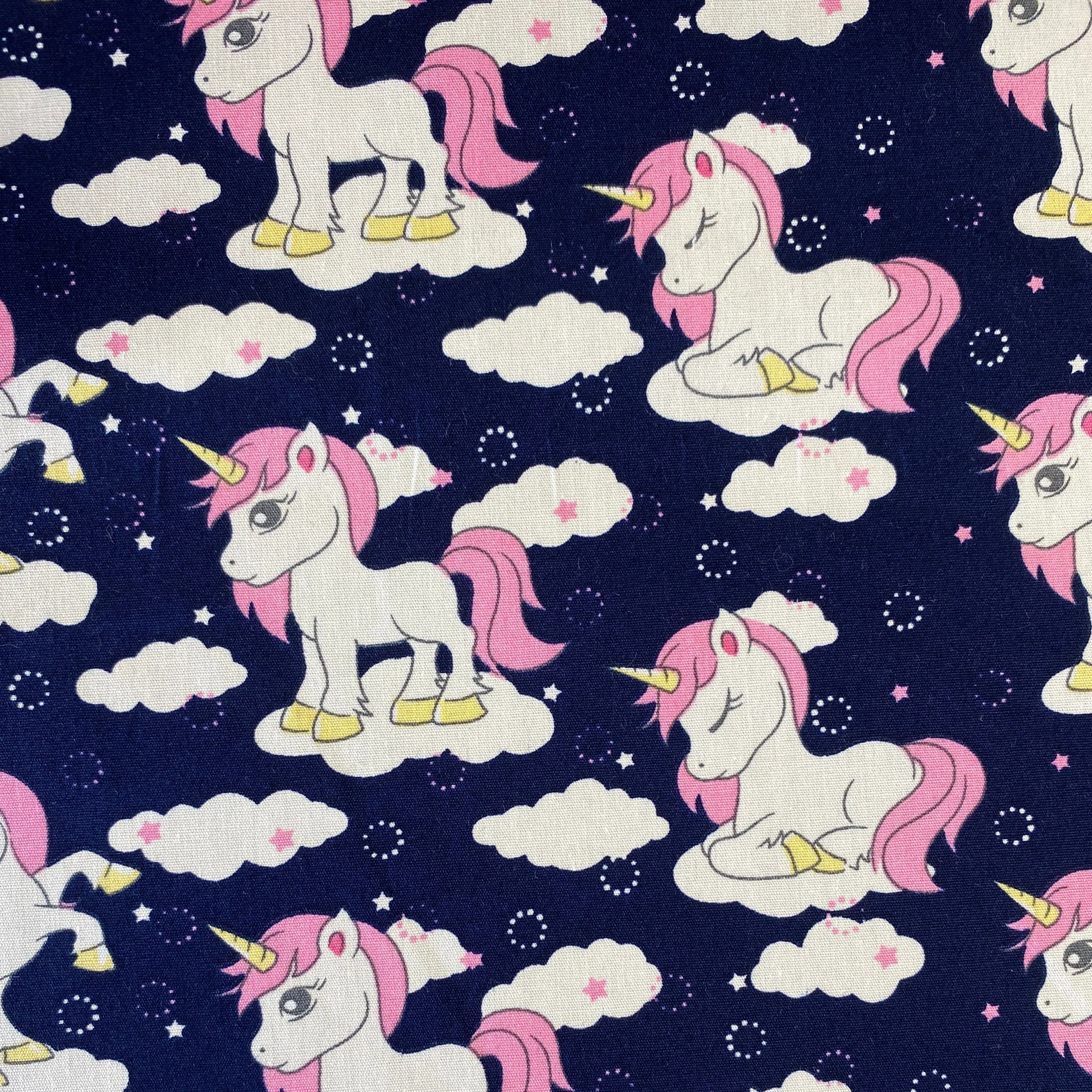 100% Cotton - Unicorn Clouds - £6.50 Per Metre - Sold by Half Metre