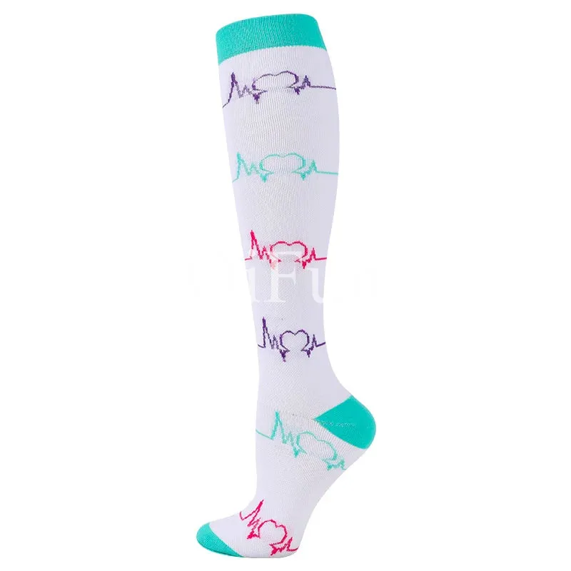 58 Styles Compression Socks Women Stockings 20-30mmHg Running Compression Socks