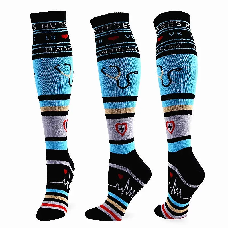 58 Styles Compression Socks Women Stockings 20-30mmHg Running Compression Socks