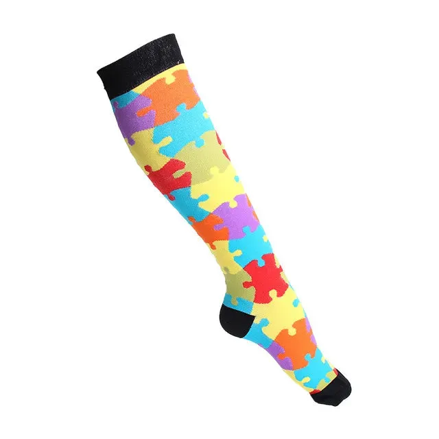 58 Styles Compression Socks Women Stockings 20-30mmHg Running Compression Socks