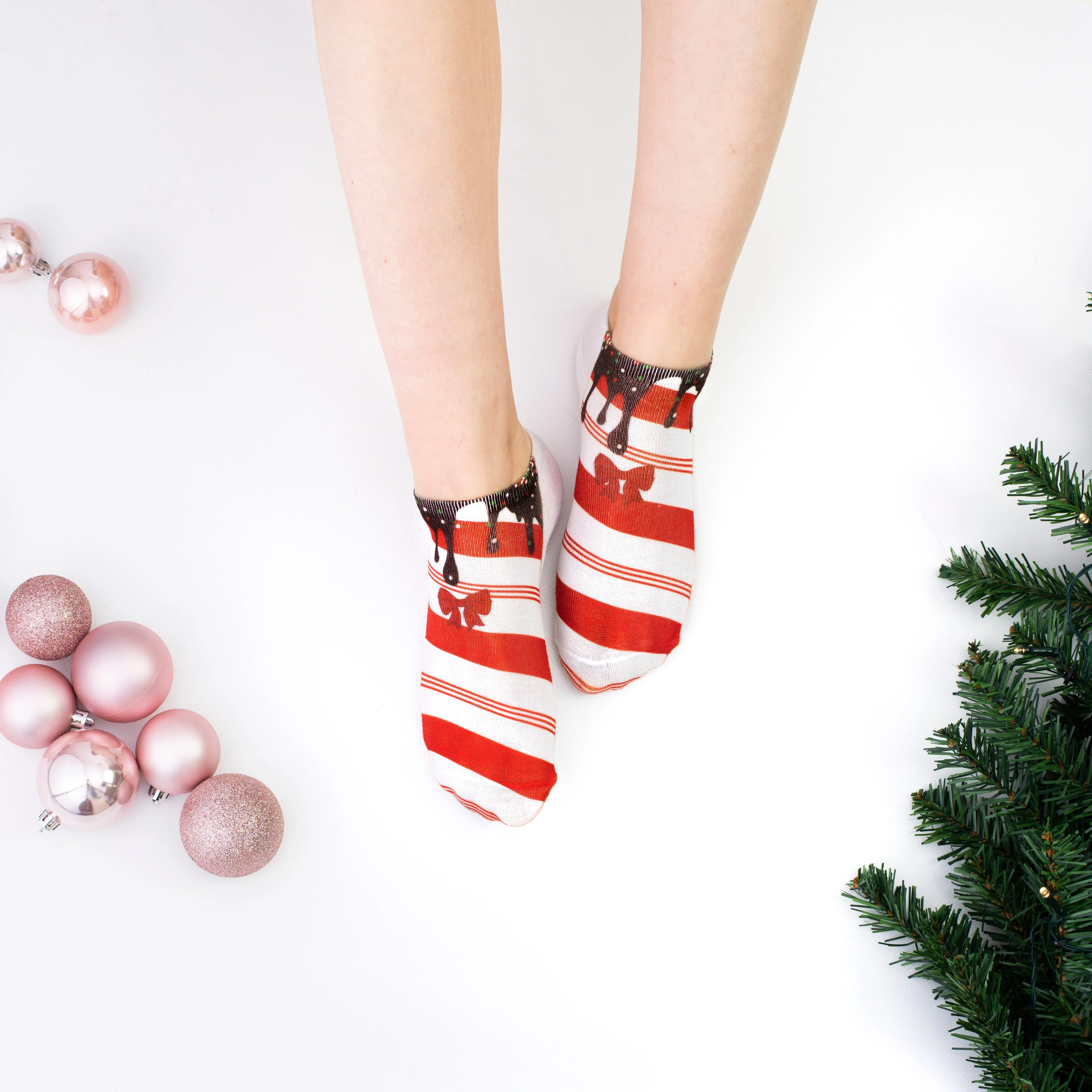 Ankle Socks - Sweet Candy Cane