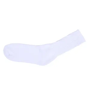 Athletic Crew Socks Color : White, Size : L (10 per pack)