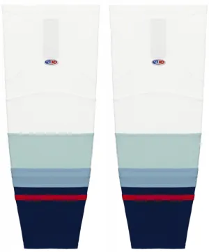 Athletic Knit (AK) HS2100-501 2021 Seattle Kraken White Mesh Ice Hockey Socks