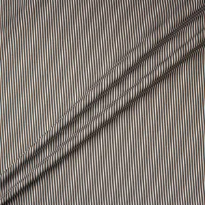 Black & Ivory Bengal Striped Cotton Shirting