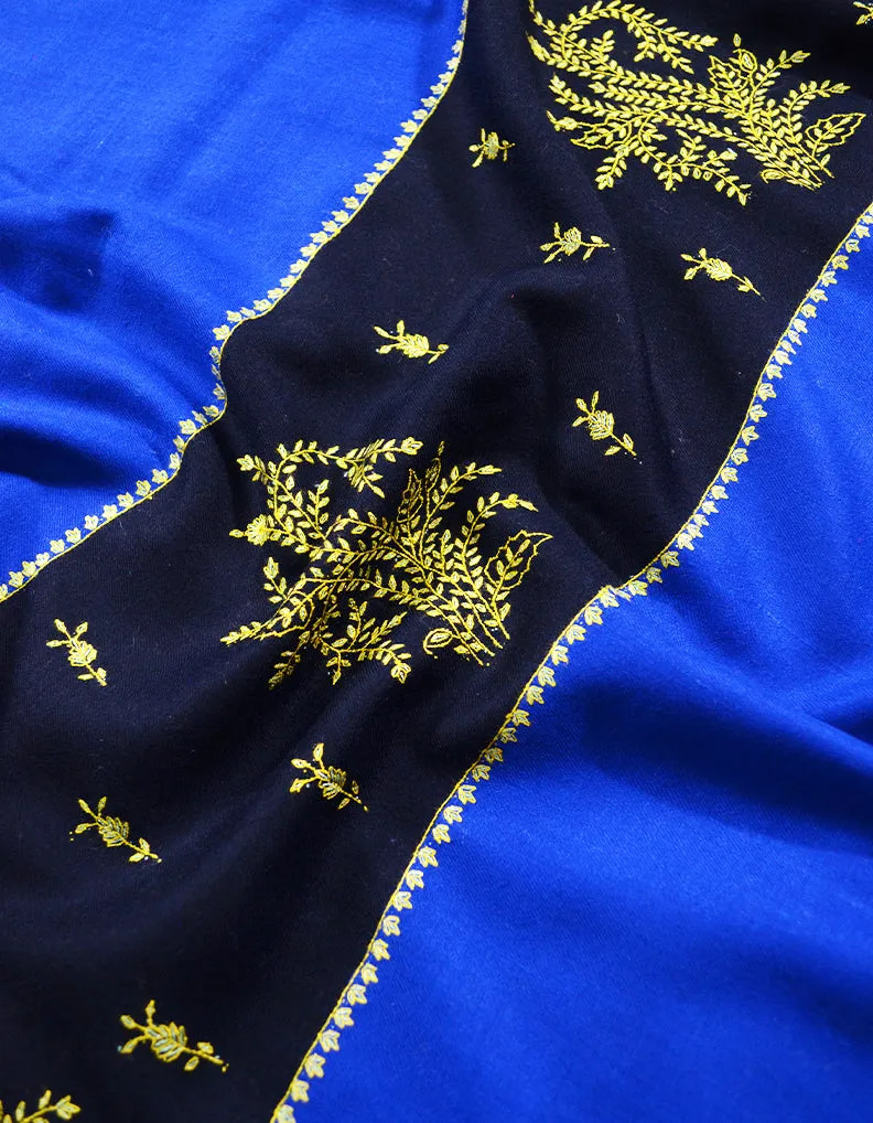 blue embroidery pashmina shawl 7993