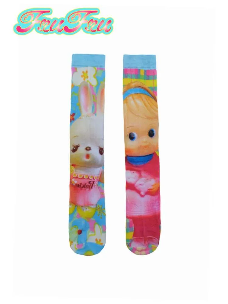 Cartoon Cute Toy Asymmetrical Mid Lady Socks【s0000006673】
