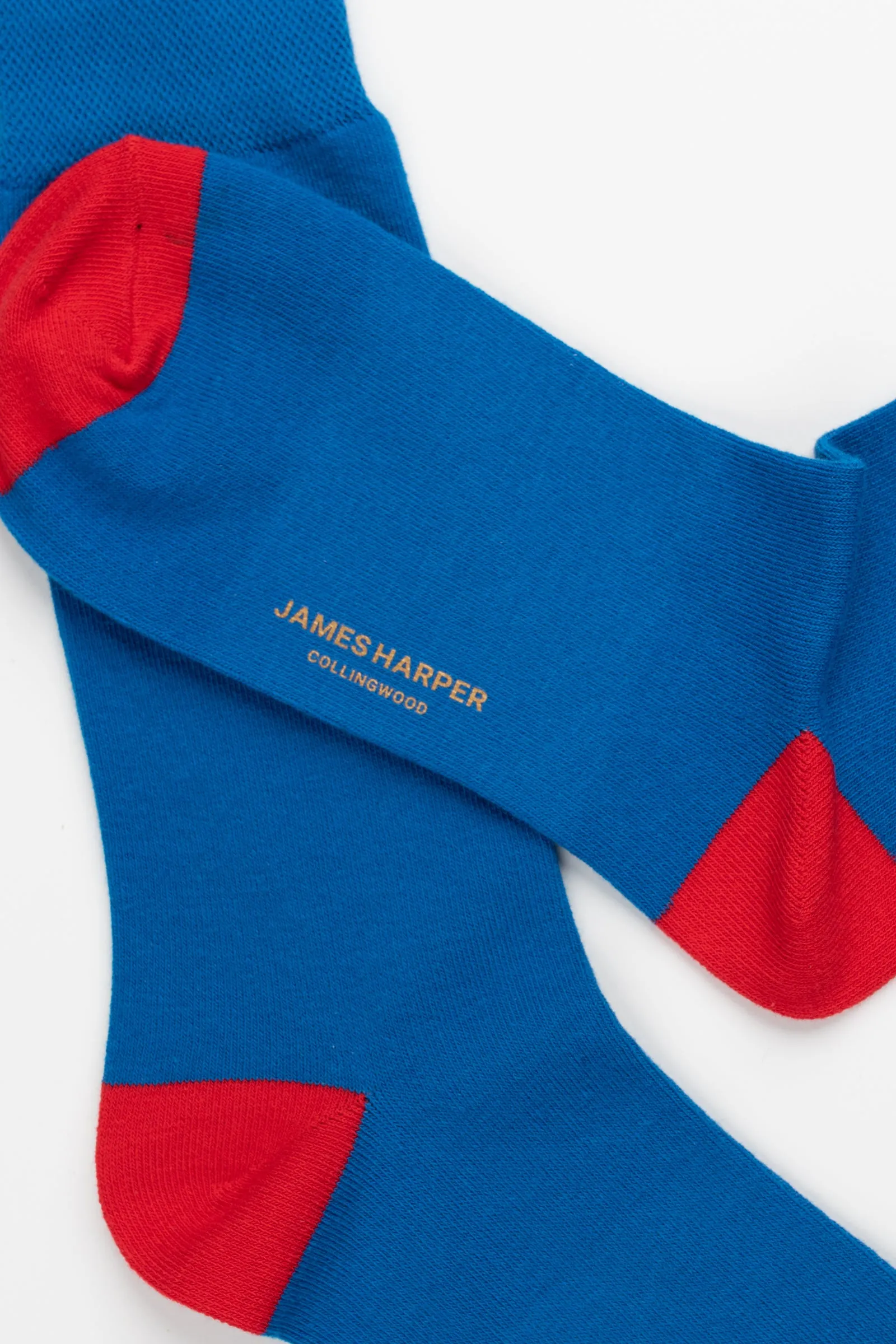 Cobalt Blue/Red Plain Socks