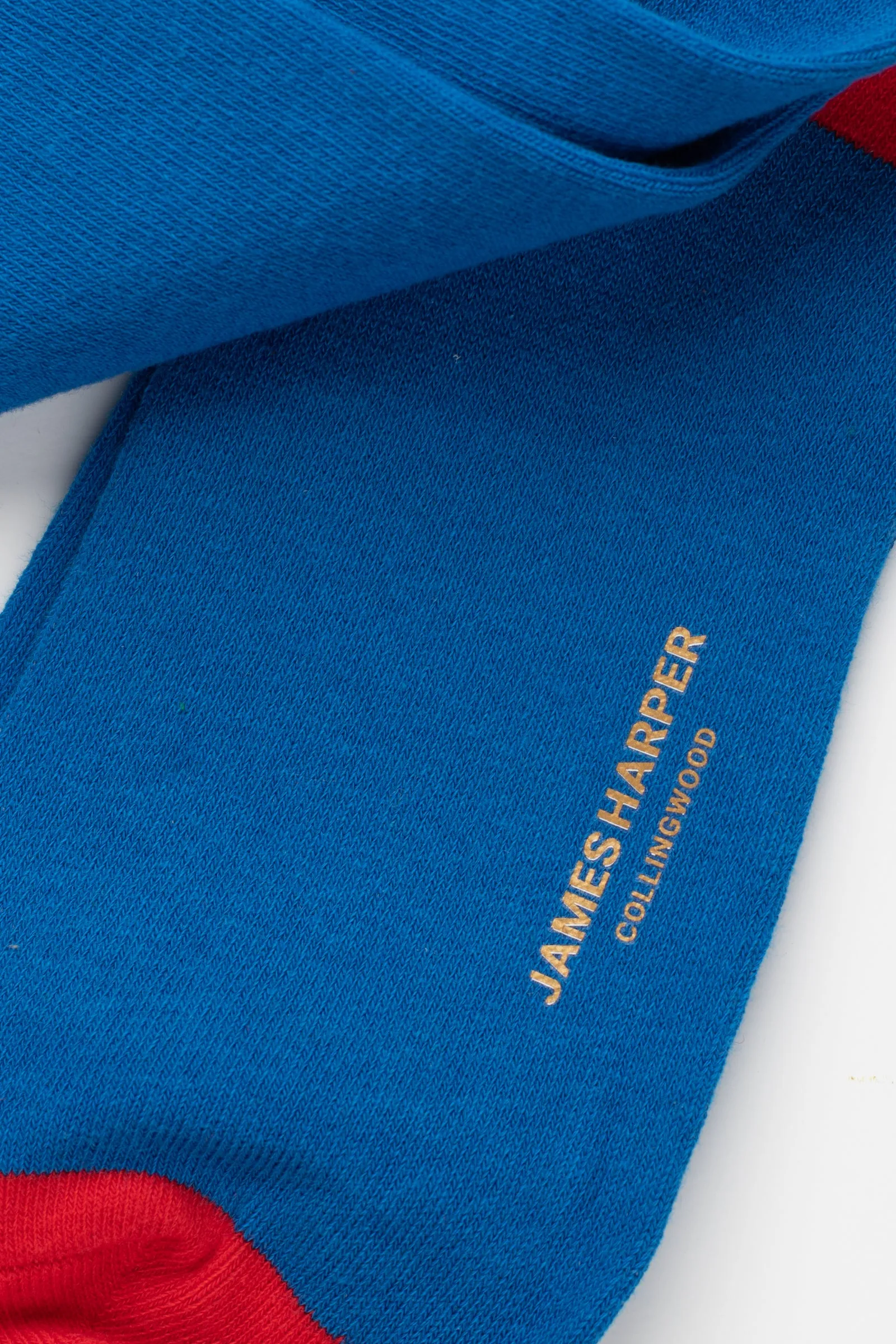 Cobalt Blue/Red Plain Socks