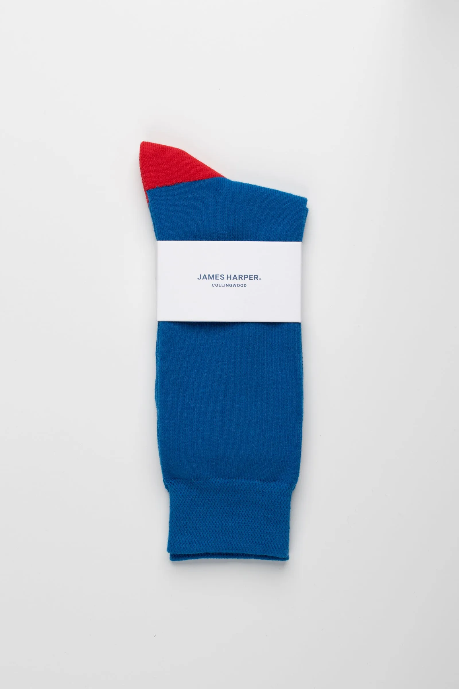 Cobalt Blue/Red Plain Socks