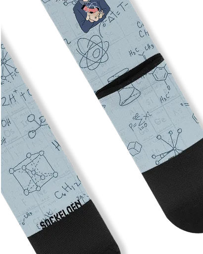 Einstein Printed Cycling Socks