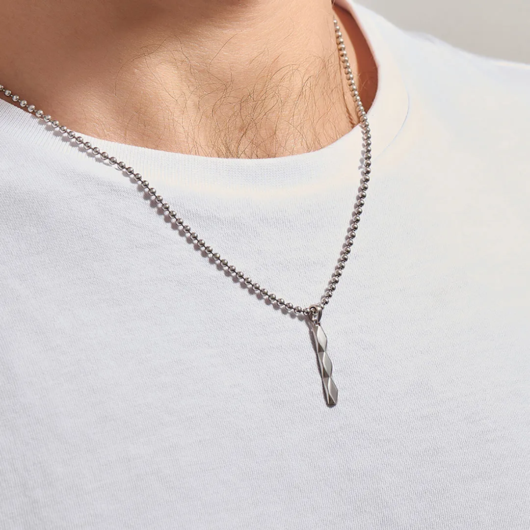 Faceted Tag Pendant in Gold