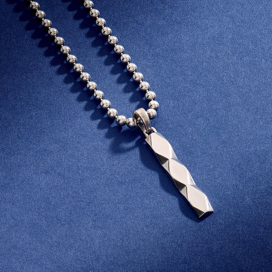 Faceted Tag Pendant in Gold