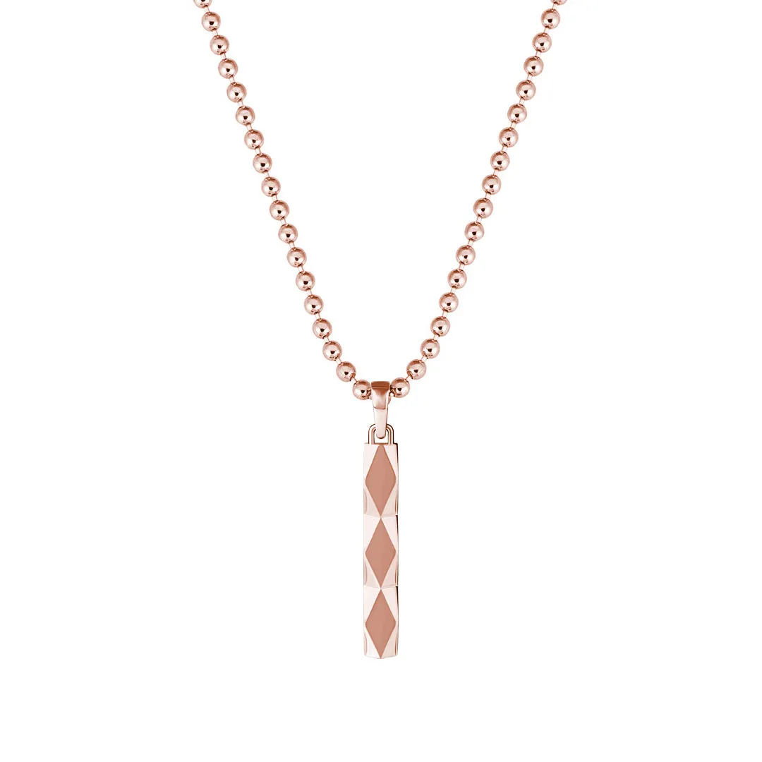 Faceted Tag Pendant in Gold
