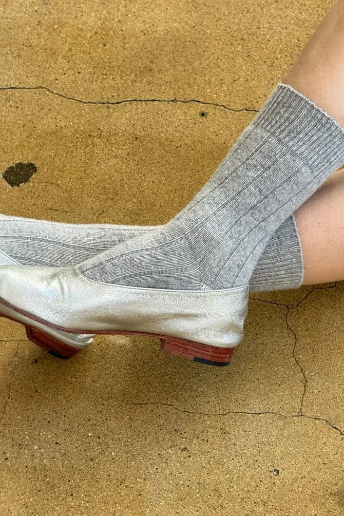 Gray Cashmere Blend Socks