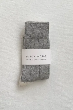 Gray Cashmere Blend Socks