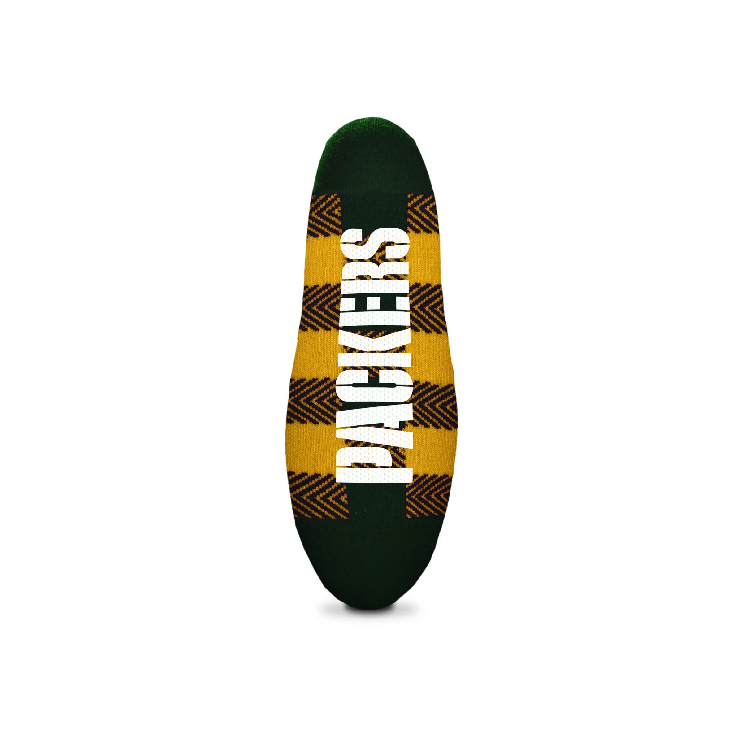 Unisex One-Size Buffalo Plaid Slipper Socks in Green Bay Packers Design