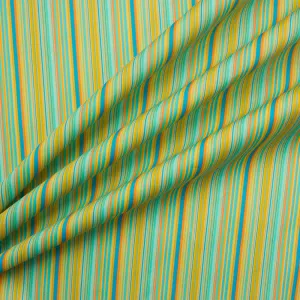 Green/Yellow Striped Lightweight Cotton