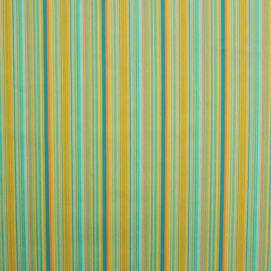 Green/Yellow Striped Lightweight Cotton