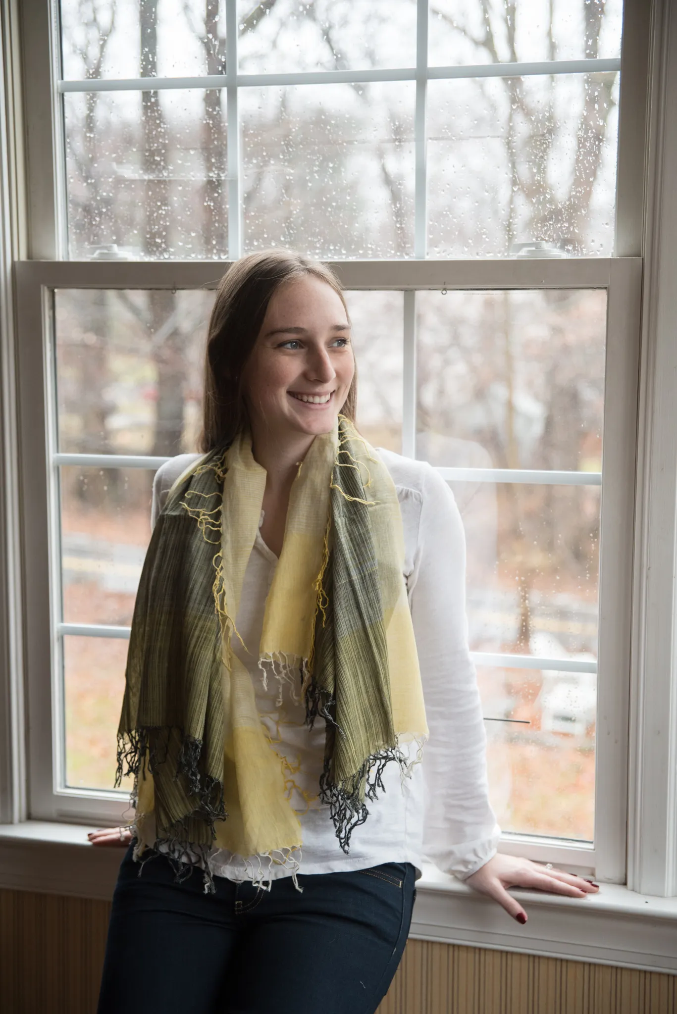 Handwoven cotton scarf
