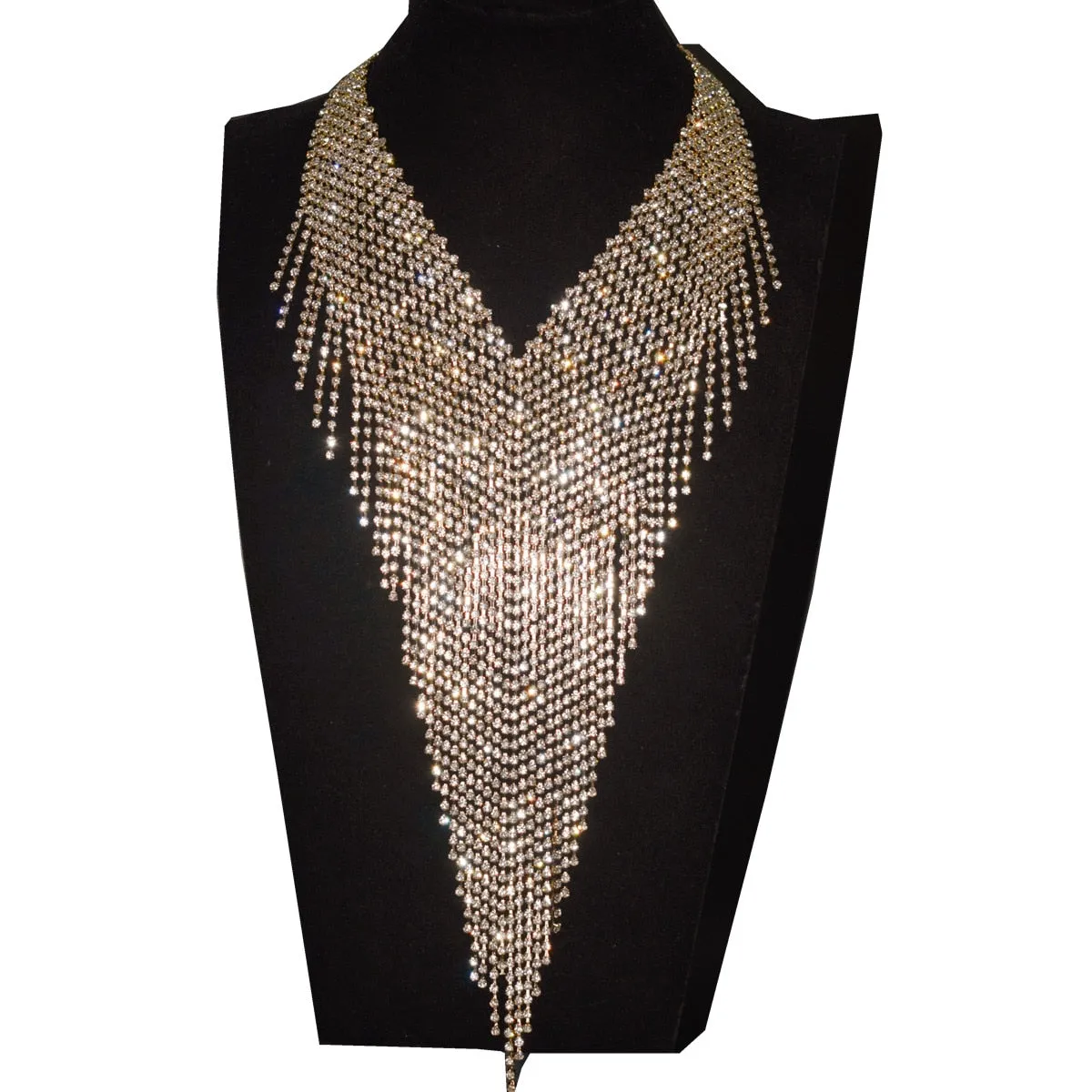 Josephine- the Burlesque Glam Rhinestone Chain Collar Necklace 8 Styles
