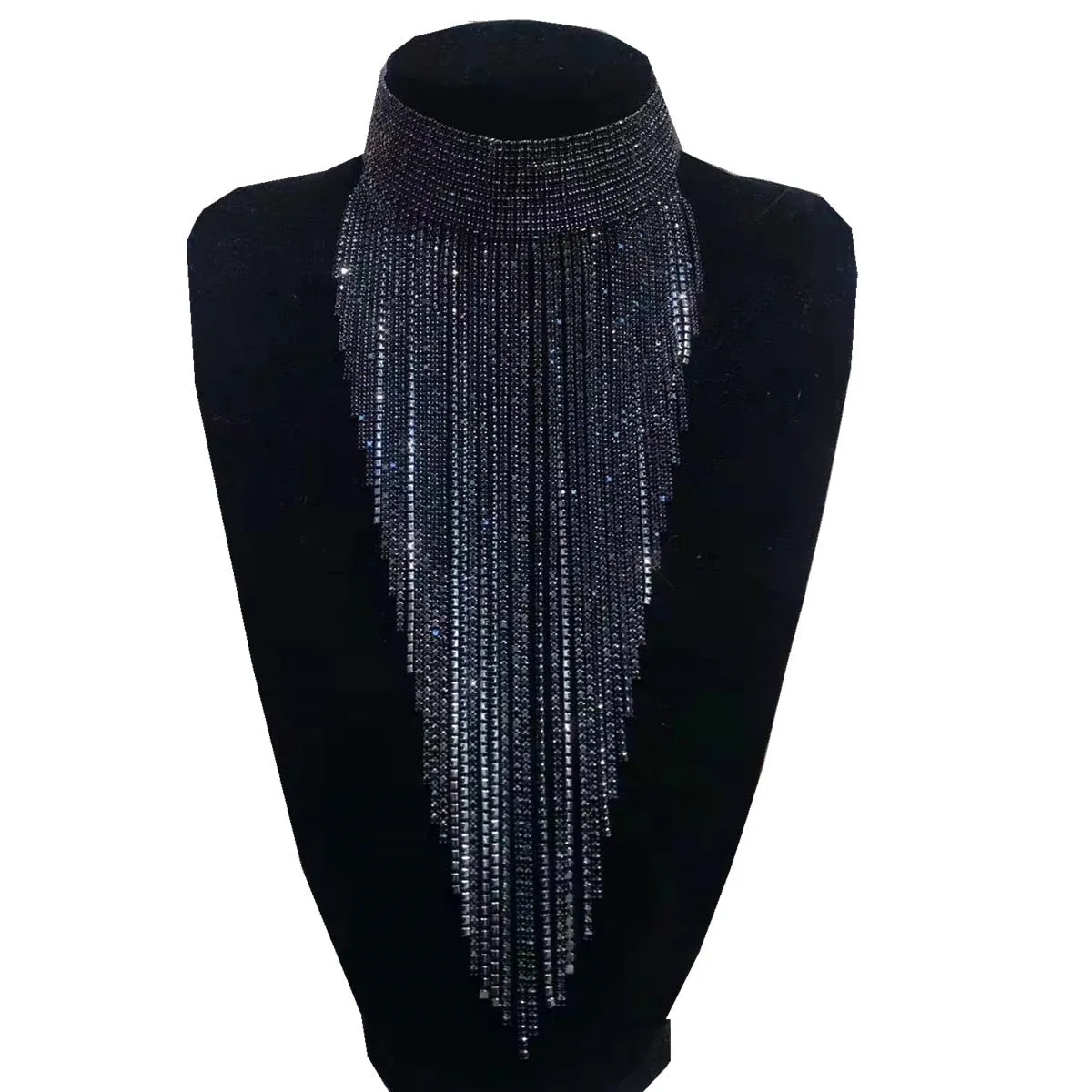 Josephine- the Burlesque Glam Rhinestone Chain Collar Necklace 8 Styles