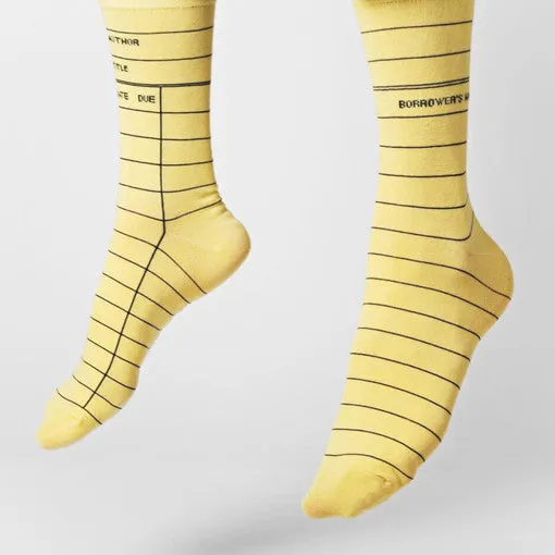 Library Card Socks