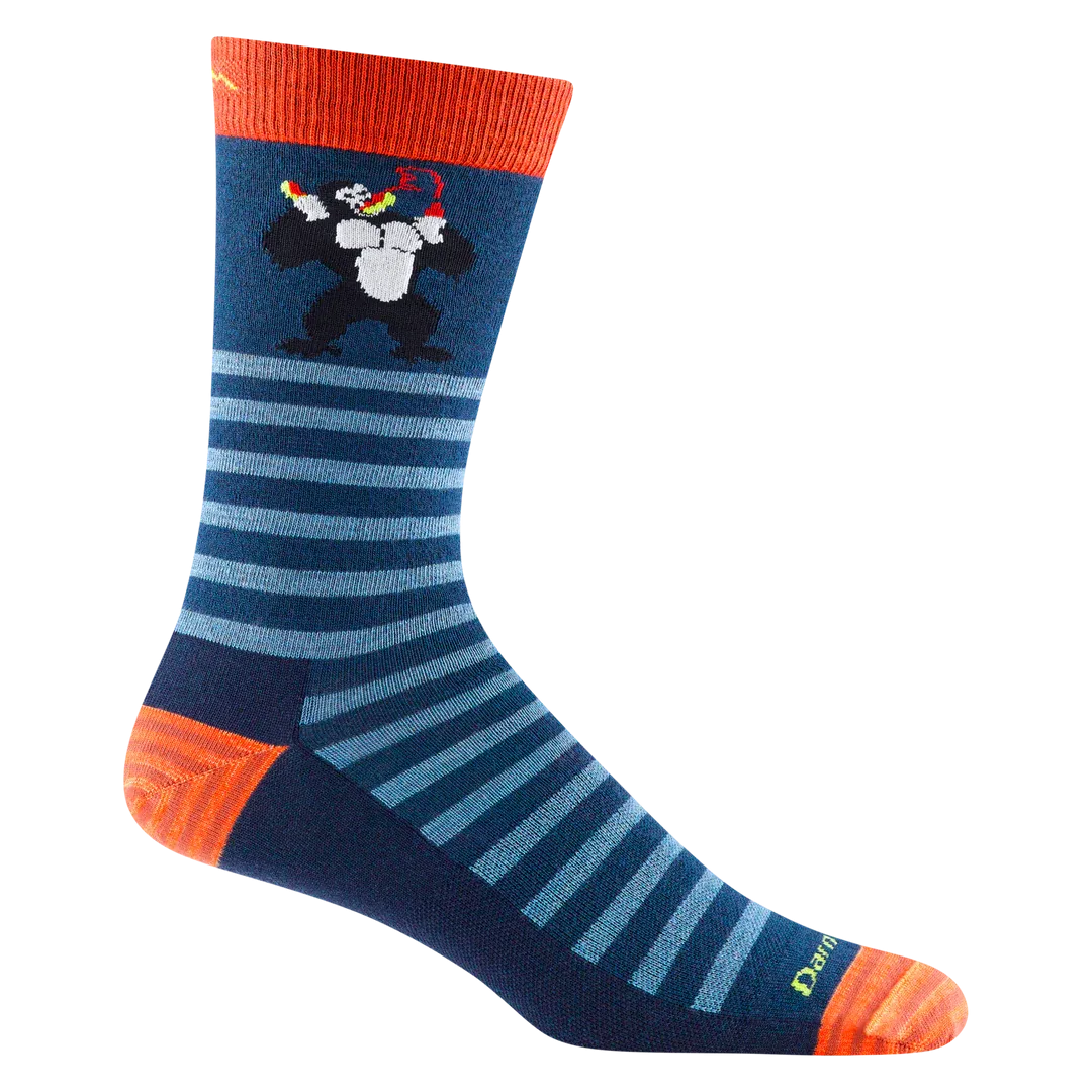 Men's Darn Tough Animal Haus Crew Lightweight Lifestyle Sock Color: Deep Water