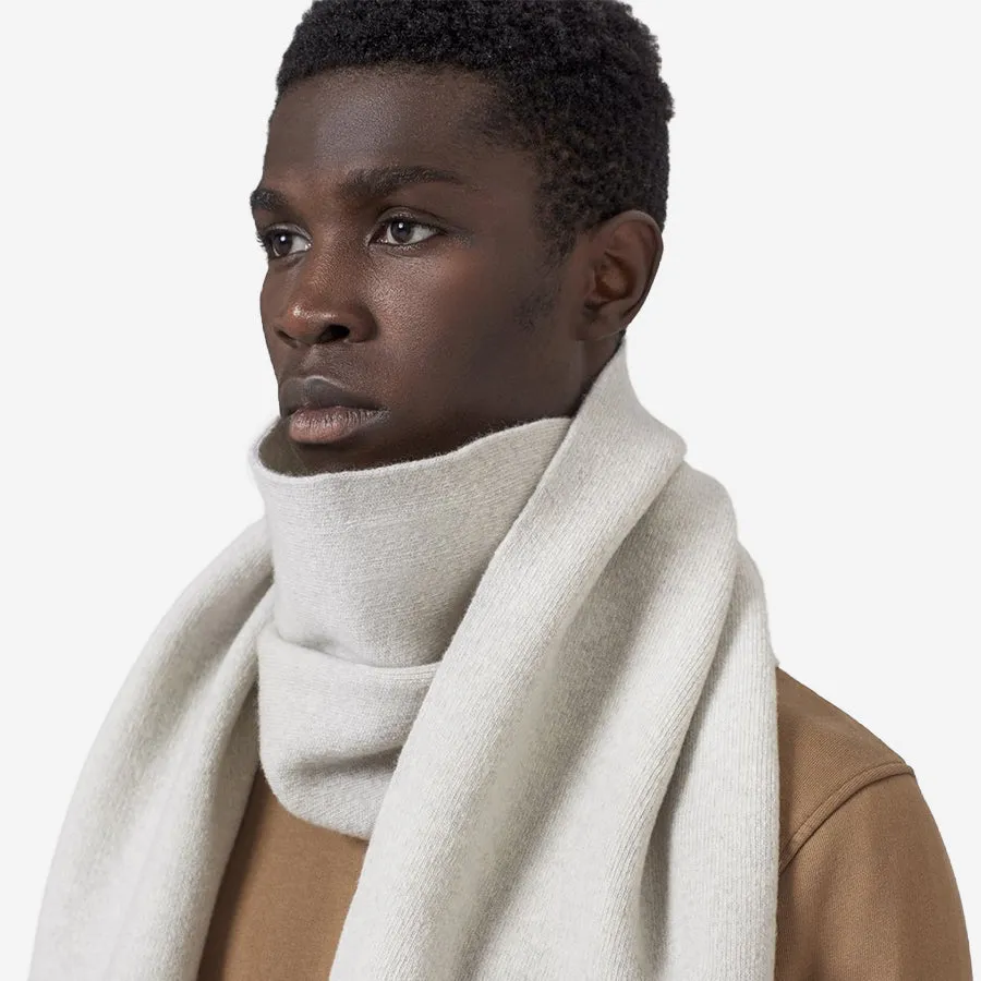 Merino Wool Scarf - Deep Black