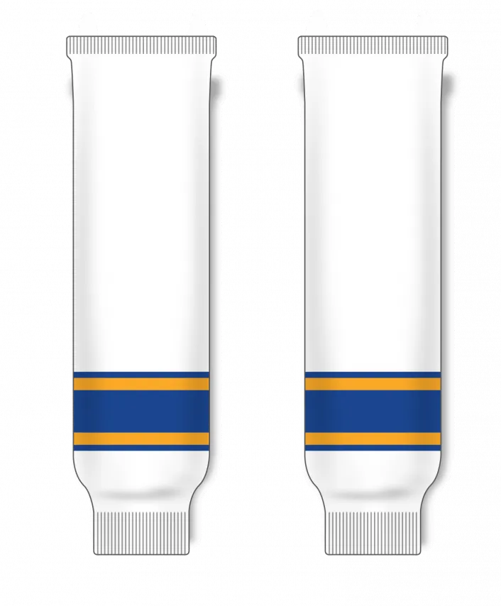 Modelline 1970s St. Louis Blues Home White Knit Ice Hockey Socks