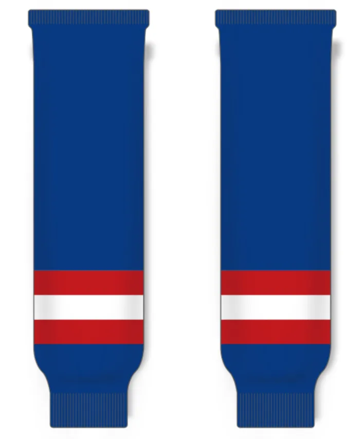 Modelline 1976-1978 New York Rangers Royal Blue Knit Ice Hockey Socks