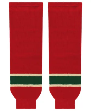 Modelline 2000-09 Minnesota Wild Third Red Knit Ice Hockey Socks