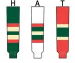 Modelline 2000-09 Minnesota Wild Third Red Knit Ice Hockey Socks