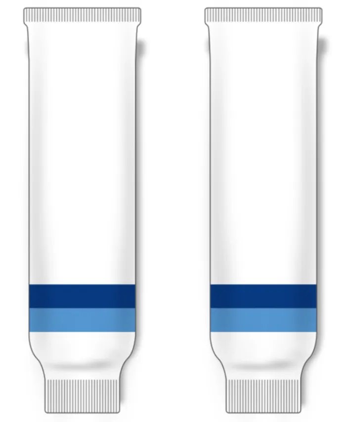 Modelline Barys Astana Away White Knit Ice Hockey Socks