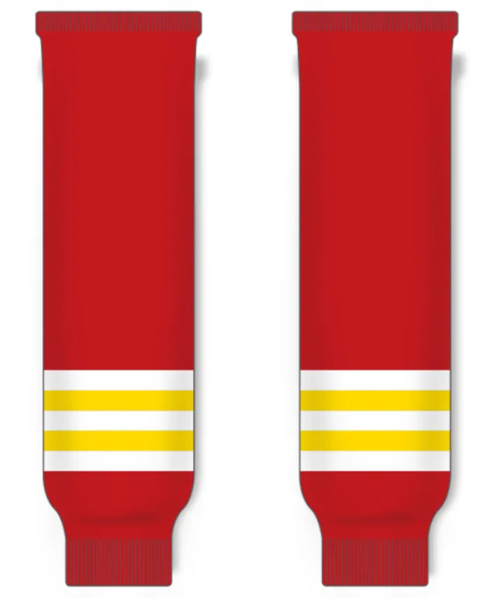 Modelline Kunlan Red Star Home Red Knit Ice Hockey Socks