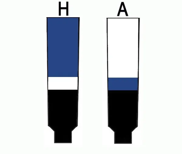 Modelline PWHL Toronto Home Royal Blue/Black/White Knit Ice Hockey Socks