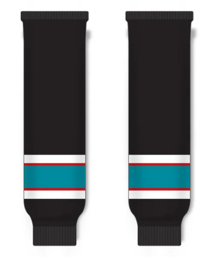 Modelline Tacoma Rockets Black Knit Ice Hockey Socks