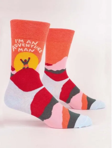"Blue Q" Men's Socks - I'm An Adventure Man