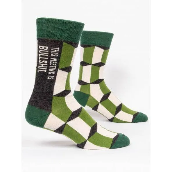 "Blue Q" Men's Socks - This Meeting Is Bullshit