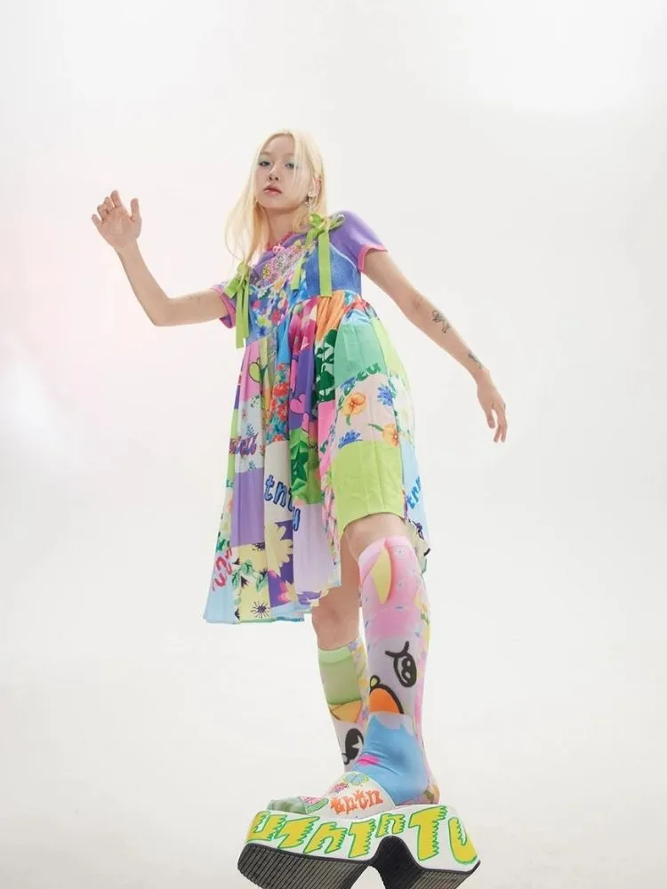 Rabbit and flower socks【s0000002955】