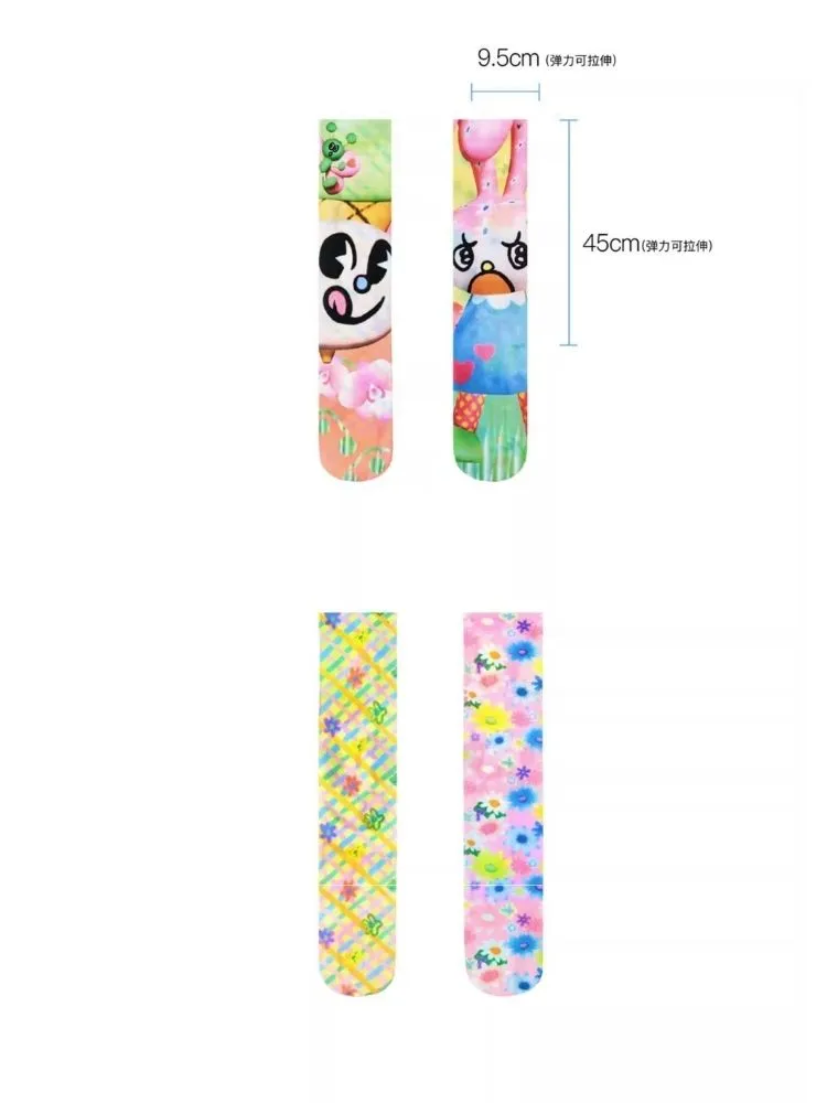 Rabbit and flower socks【s0000002955】