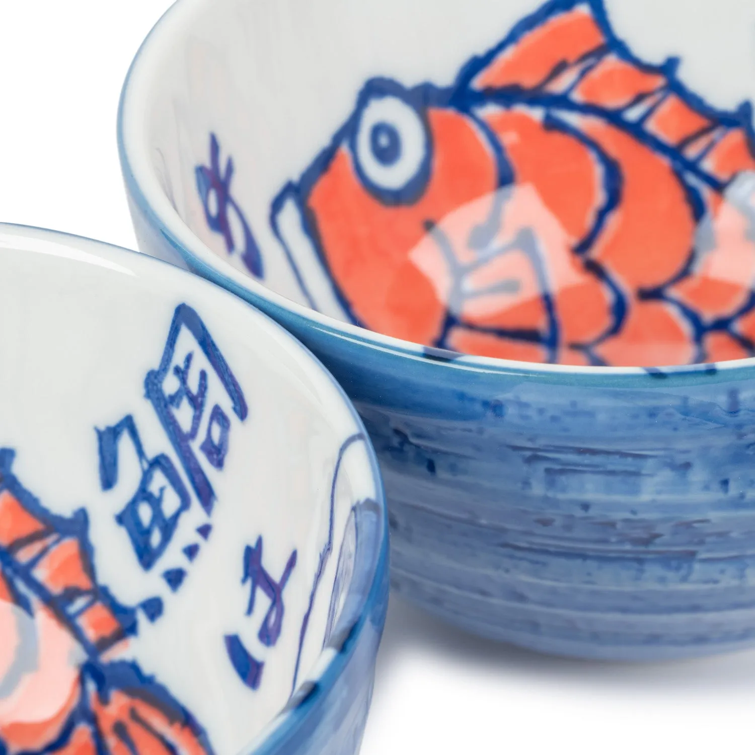 Red Fish Small Japanese Bowl Gift Set