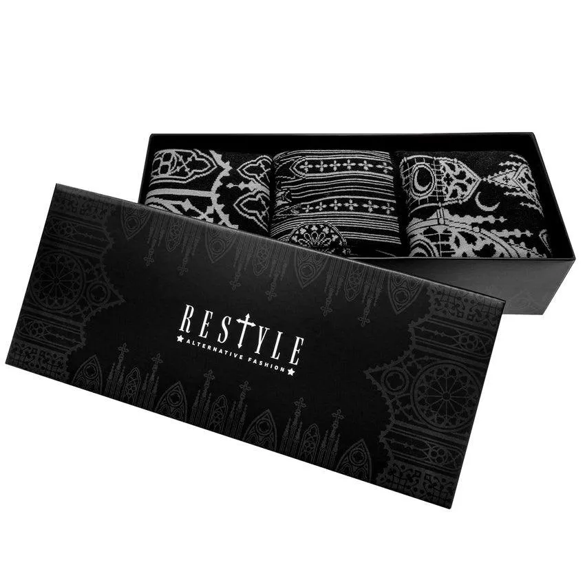 Restyle - 3 Pack Cathedral Socks Present Box