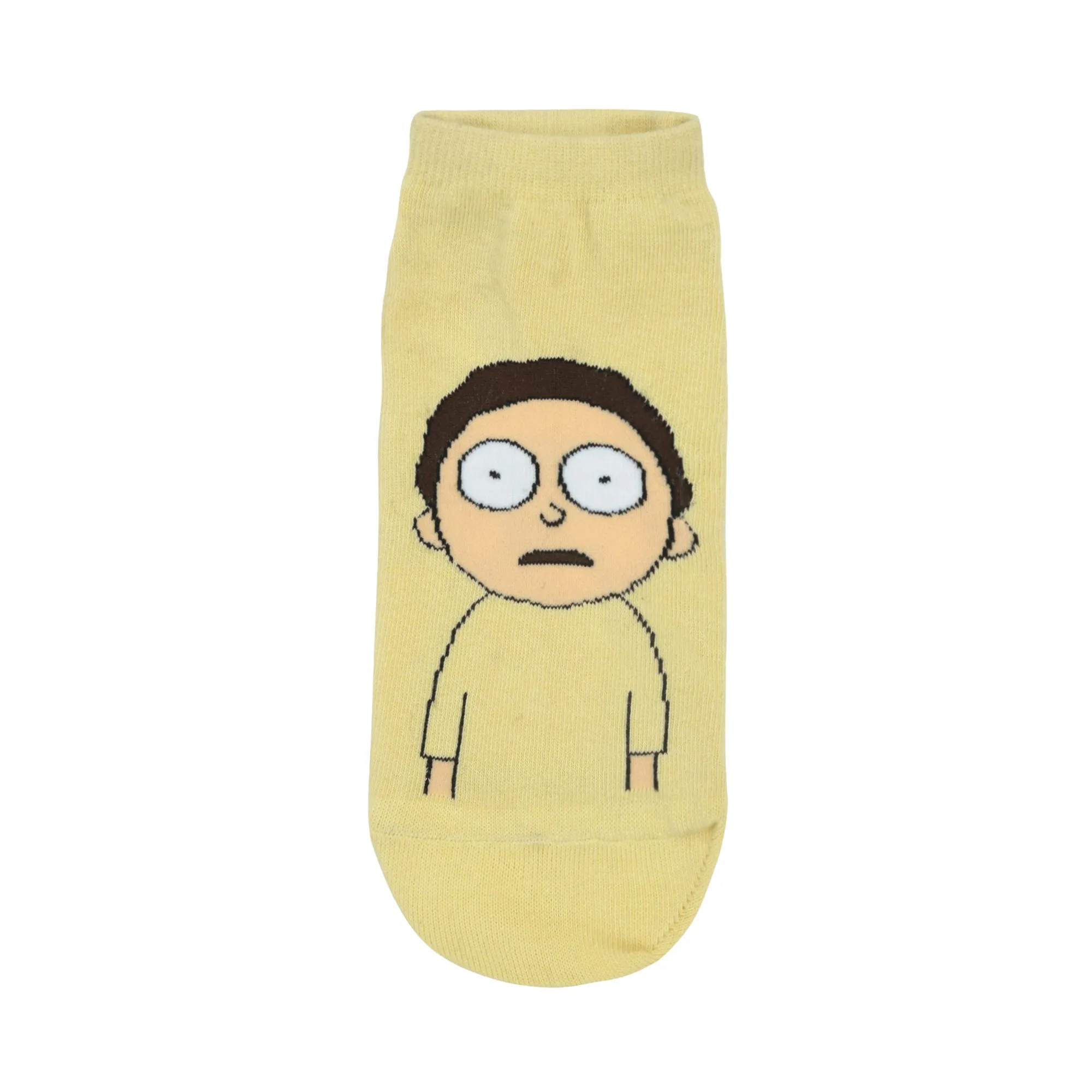 Rick and Morty Cotton Lowcut Character socks for Men (Pack of 3) (Free Size) (Blue, Cream)
