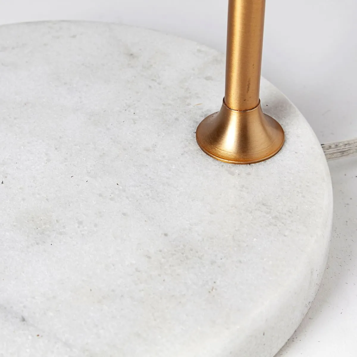 Sanderson Table Lamp Gold Metal | White Marble