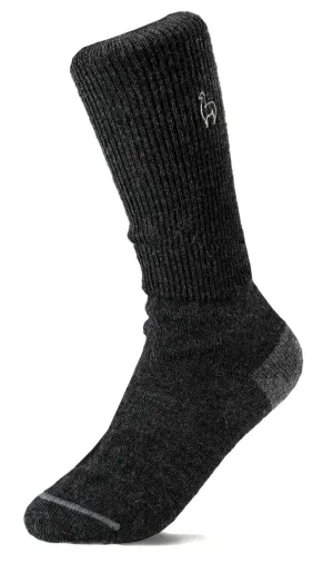 Shupaca Business Alpaca Crew Socks -Black -Large