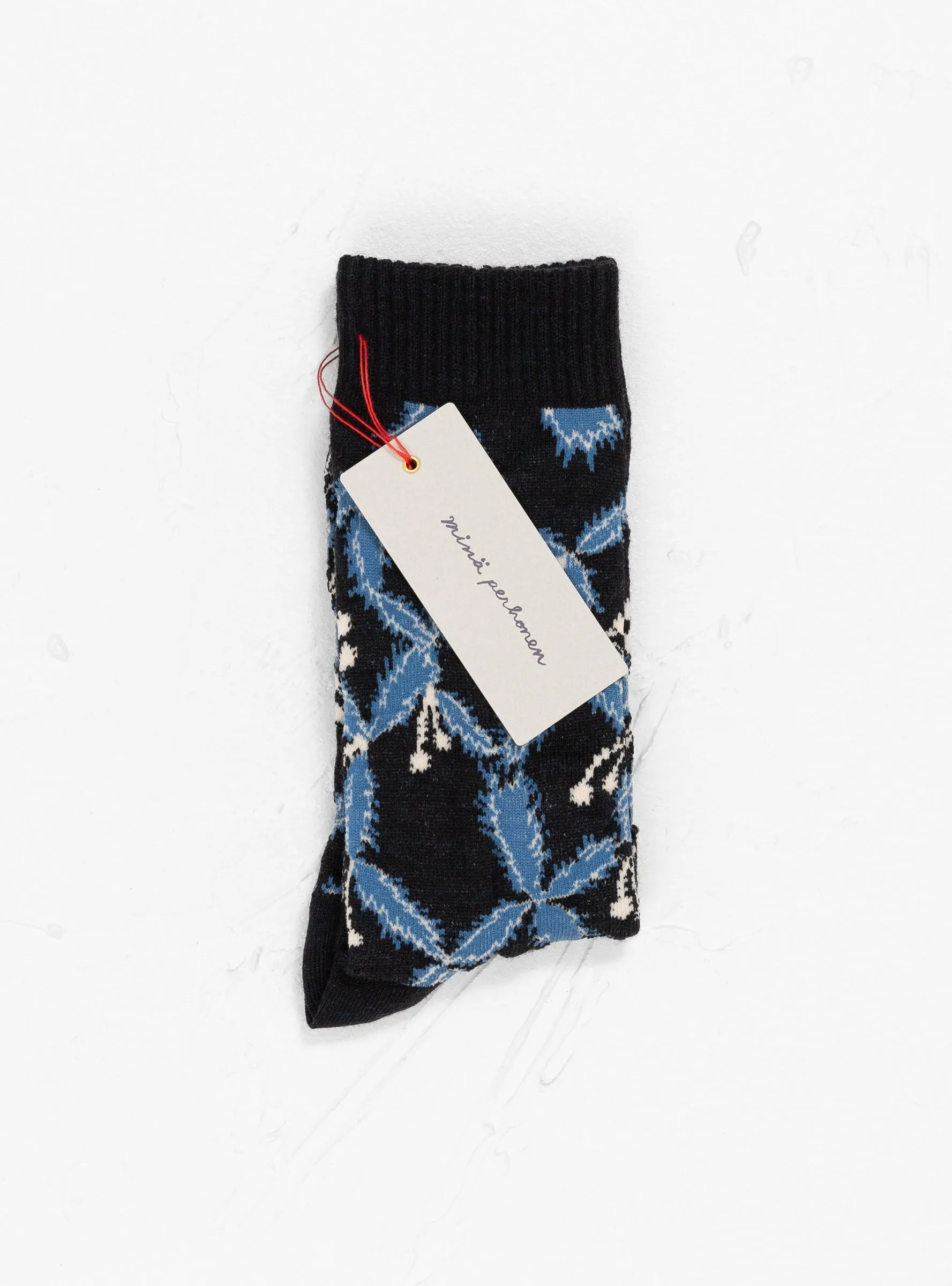 Sing Leaf Socks Navy