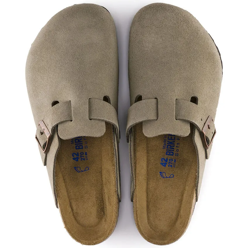 UNISEX BIRKENSTOCK BOSTON SOFT FOOT BED | TAUPE