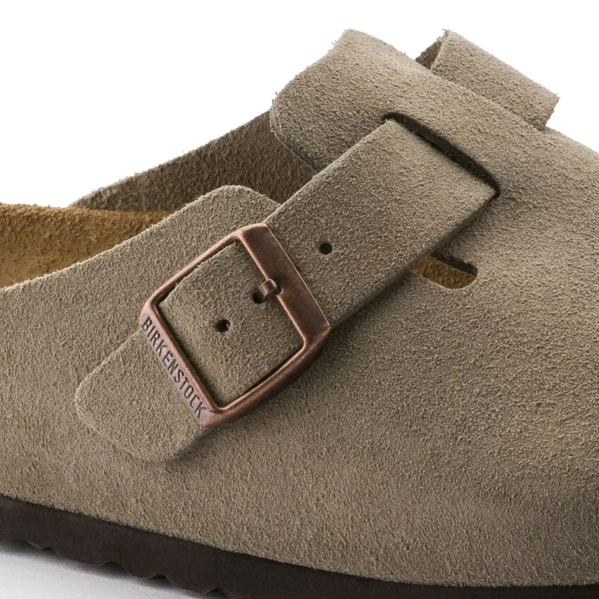 UNISEX BIRKENSTOCK BOSTON SOFT FOOT BED | TAUPE
