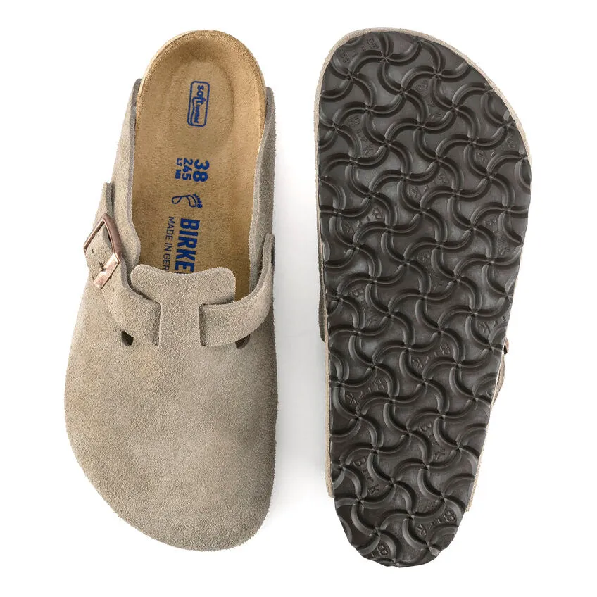 UNISEX BIRKENSTOCK BOSTON SOFT FOOT BED | TAUPE
